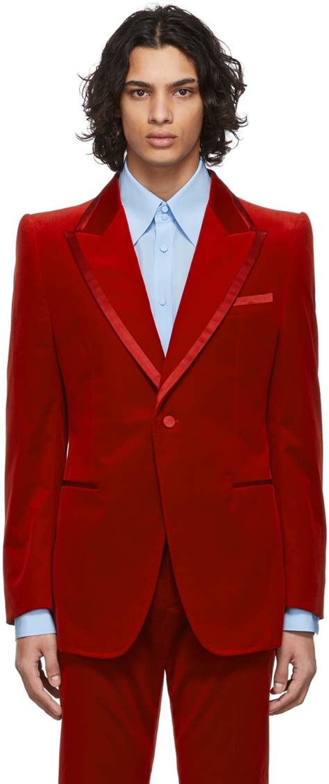 red velvet blazer gucci|Gucci women's blazer.